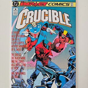 CRUCIBLE #4 May 1993 DC Impact Comics The Shield, Black Hood, Comet! VF/NM